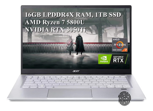 Laptop Acer Swift X 14'' Ryzen 7 Rtx 3050ti 16gb 1tb Ssd