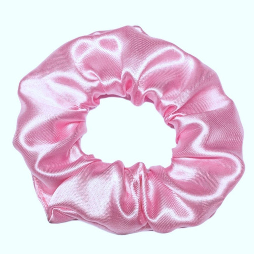 Imagen 2 de 2 de Scrunchie De Saten - Colita Para Pelo Antifrizz Rosa