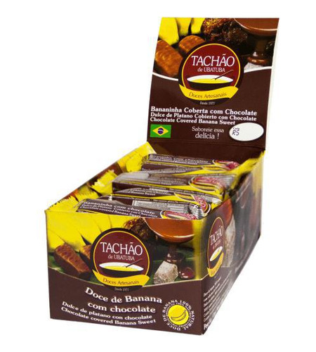 Banana Tachão Com Chocolate - Display Com 24 Unidades (25g)