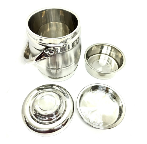Vianda Térmica De Acero Lunchera 3 Compartimientos 1,6 Lts