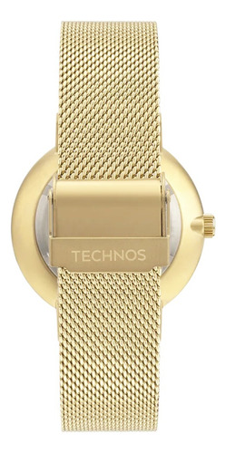 Technos Mães 2025 Slim 39mm Multif. Safira, Cristais, Mesh Dourado Dourado Dourado