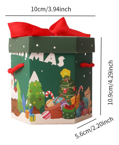 6 Caja De Regalo De Navidad, Contenedor De Dulces Para Las