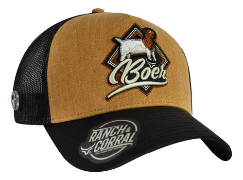 Gorra Caprino Boer Ranch&corral Original Marrón Claro/negro Unica