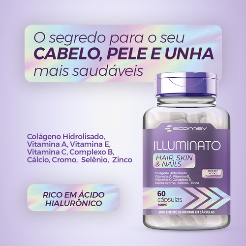 Omega 3 + Acido Hialuronico Colageno + Oleo Semente Abobora Sabor Sem Sabor