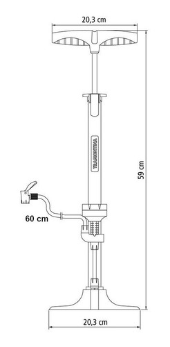 Imagem 8 de 8 de Bomba De Ar Manual P/ Pneu Moto Carro Bicicleta Profissional