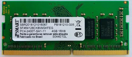 Memória Notebook 4gb Ddr4 2400t Mhz Smart (envio Rapido)