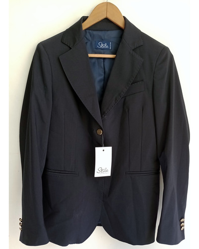 Saco Style Made In Italy Talle 44 Blazer Azul Con Etiqueta 