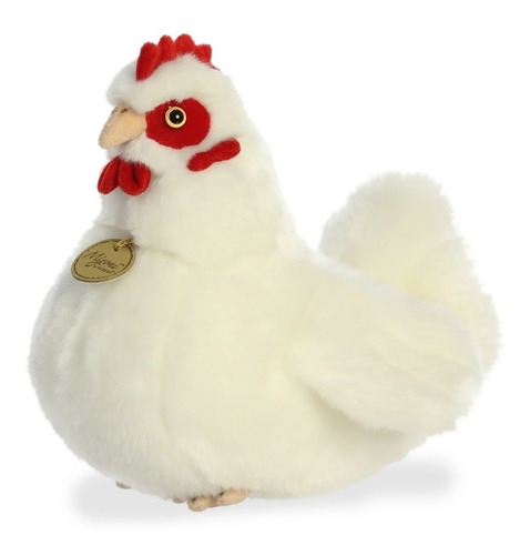 Peluche Aurora - Miyoni - Gallina Blanca De 23 Cm