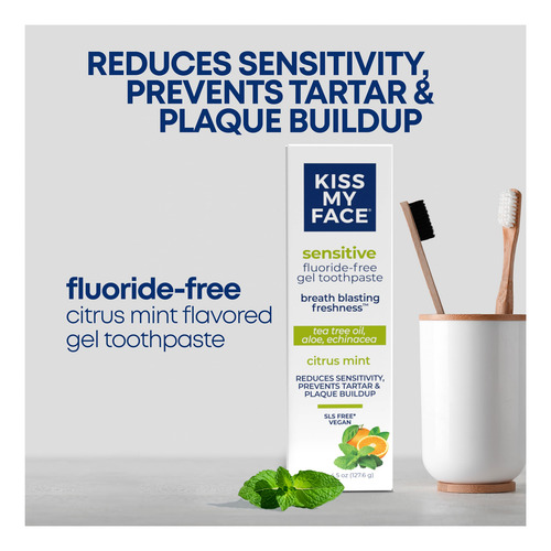 Pasta De Dientes Kiss My Face Sensitive Citrus Mint Gel 133