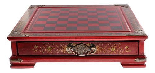 De Ajedrez De Vintage Coleccionables, Ajedrez Rojo Para