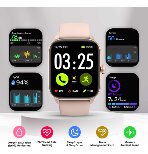 Monitor De Frecuencia Cardíaca Smartwatch Spade & Co Health