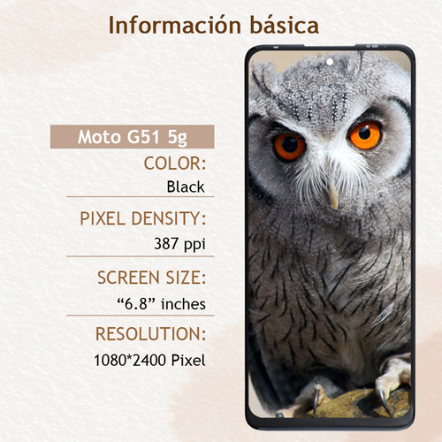 Pantalla Lcd Compatible Para Moto G51 5g Xt2171-1 Xt2171-2 Xt2171-3 Jkpkj