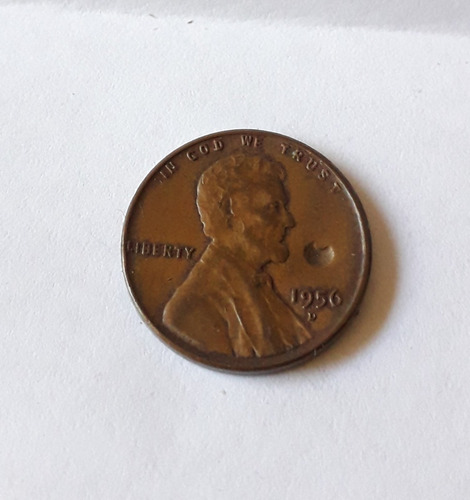 Estados Unidos 1 One Cent 1956d Bronce Km#132a Eeuu Usa