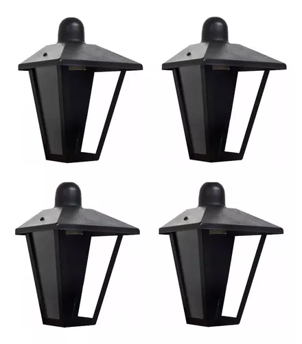 Farol Colonial Columna Exterior Hierro Poste Jardín Apto Led