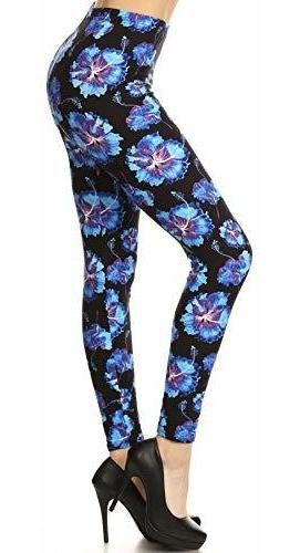 Leggings Depot De Alta Cintura Floral Amp; Espacio De Lpssl