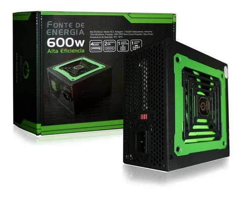 Imagem 1 de 7 de Fonte Atx 600w Real One Power Mp600w3i Eps 12v V2.3 20/24pin