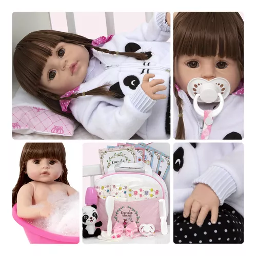 Boneca Bebê Reborn Panda - Tenis BB