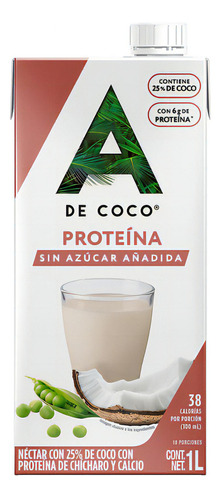 Alimento Líquido de Coco A de Coco con Proteína 1L