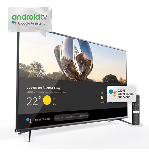 Imagen 3 de 4 de Tv Tcl 55 4k Android 2021 Control Voz L55p615 Soporte Gratis