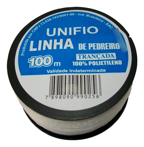 Linha Pedreiro Trancada Unifio 100m  7898090990256 - Kit C/1