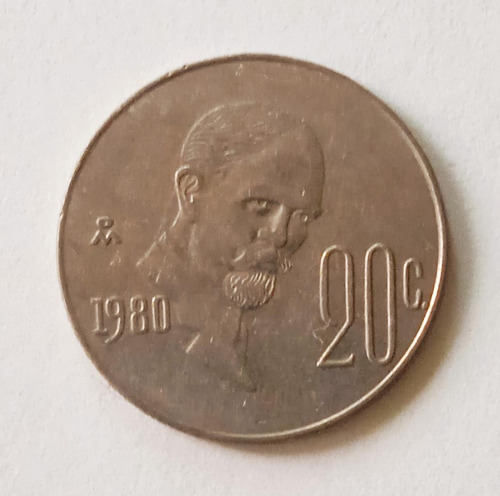 Moneda México 1980 Veinte Centavos