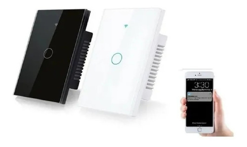 Imagen 2 de 9 de Interruptor Tecla De Pared 1 Canal Touch Wifi Smart Domotica