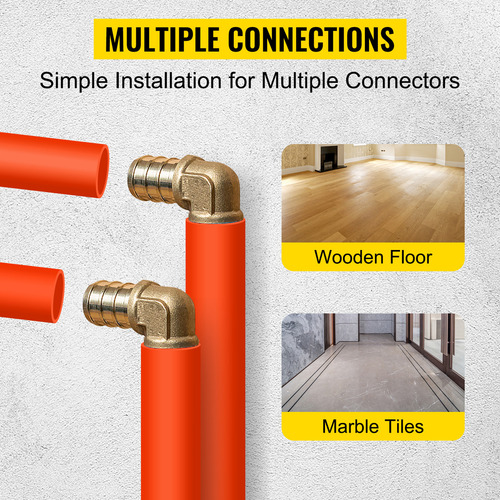 Vevor Tuberia Pex Calefaccion Radiante De 100 Placa 1000pies Color Rojo