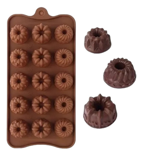 * Molde Silicon 15 Mini Rosquitas Chocolate Jabon Trufas