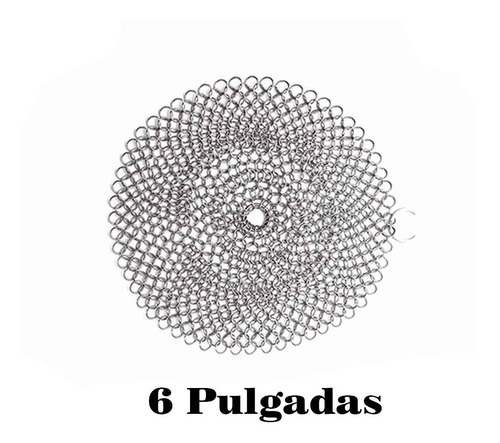 Estropajo Zacate Acero Inoxidable Limpiador Hierro Sarten C6 Plateado