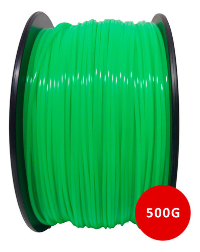 Filamento 3D PLA 3n3 de 1.75mm y 500g verde flúo