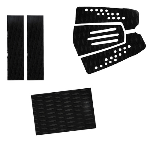 6 Piezas Adhesivo Negro Eva Surfboard Surf Traction Pad L