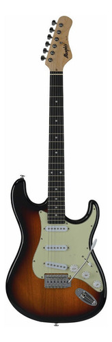 Guitarra eléctrica Memphis Stratocaster MG-30 de tilo sunburst satin con diapasón de jacaranda