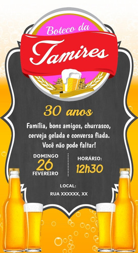 Convite Virtual Boteco