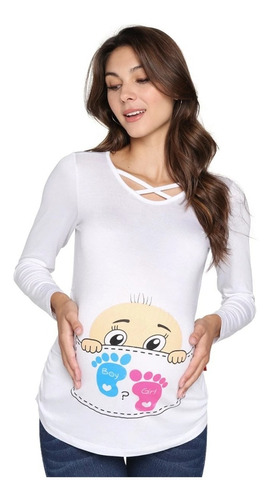 Playera Blusa Maternidad Ropa Embarazadas Moda Baby Shower