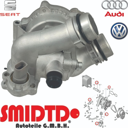 Bomba Agua Alumini Bulbo Cople Audi A3 Quattro 2.0 Tsi 13-17