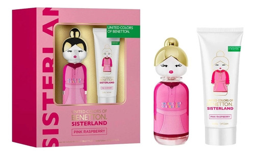 Set Perfume + Crema Corporal Benetton Sisterland Pink Raspb