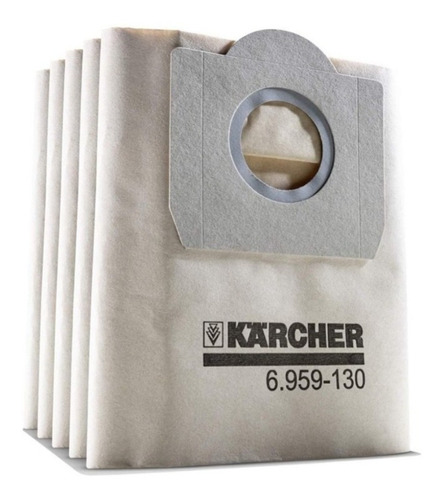 Pack 5 Bolsas De Repuesto Para Aspiradora Karcher Wd3 / Wd3p