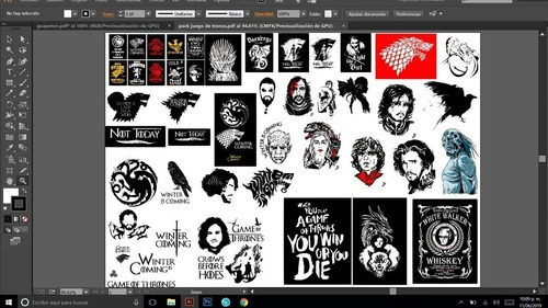 Diseños Pack  Sublimar Playeras  Juegos De Tronos
