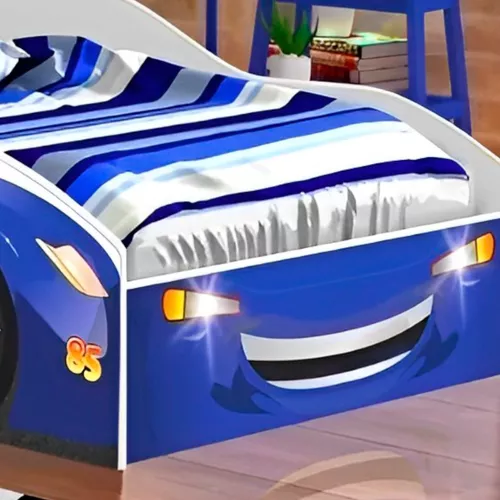 Cama Carro De Corrida Infantil Azul