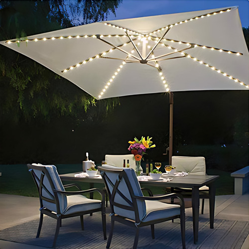 B Led Outdoor Tent Light Beach Sun Shading Solar Clip Umbrel