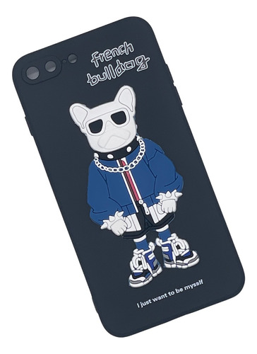 Estuche Para iPhone 7 Plus Y 8 Plus Bulldog Punk 3d