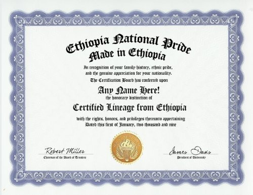 Articulo Para Broma - Ethiopia Ethiopian National Pride Cert