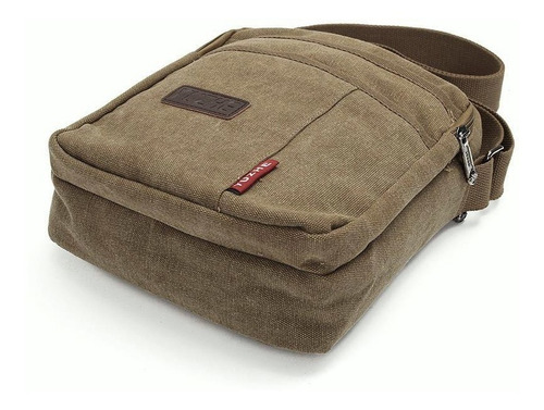 Imagem 4 de 4 de Bolsa Masculina Tiracolo Em Lona De Algodão