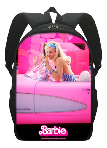 Mochila Barbie-100% Poliéster, Espaciosa Y Fácil De Limpiar