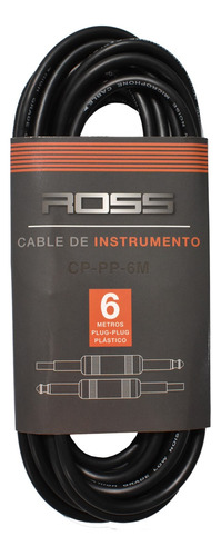 Cable Plug A Plug Ross De 6 Mts Para Instrumentos