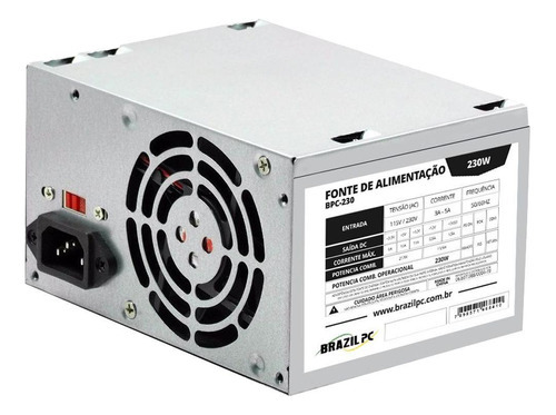 Fonte De Alimentação Para Pc Brazil Pc Bpc-230v Com 24 Pinos