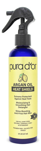 Pura Dor Spray Protector Térmico De Aceite De Argán De 8 Onz