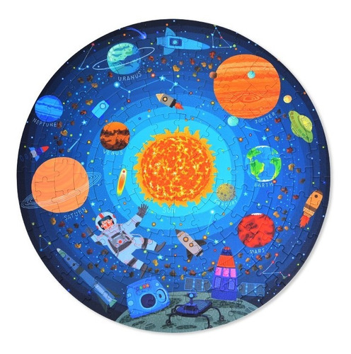 Imagen 1 de 1 de Puzzle Viajando Por El Espacio - Mideer - Rompecabezas