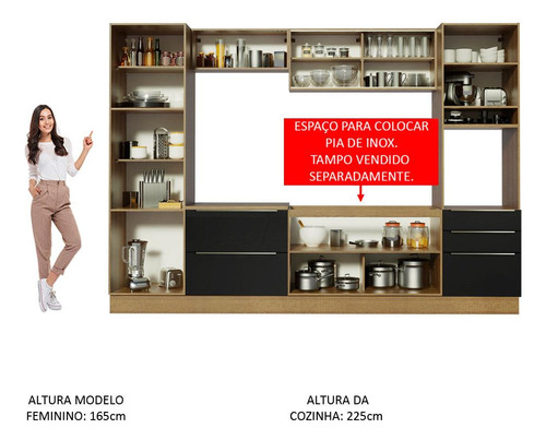 Cocina Integral Completa Modular Madesa Lux 320cm Mn 01