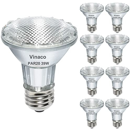 Vinaco Par20 Halogen Light Bulbs, 9pcs 39w Par20 Halogen Dim